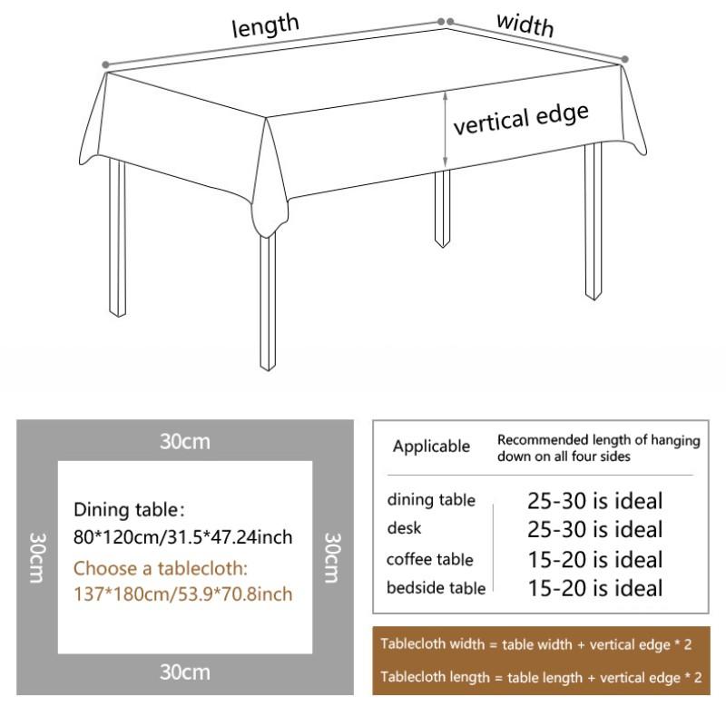 Nordic Style Plaid Tablecloth, Waterproof and Oil-Resistant, Easy to Clean, Home Dining Table, Desk, Picnic Scene