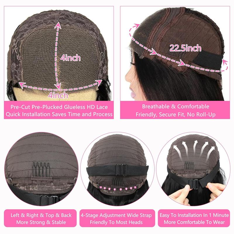 【Outlet Flash Deals】VIPbeauty Deep Wave Lace Front Wigs Human Hair 200 Density 13x4/13x6/5x5 HD Lace Frontal Wigs Human Hair Pre Plucked Straight/Body Wave/ Curly Wave Glueless Wigs Human Hair for Women Natural Black