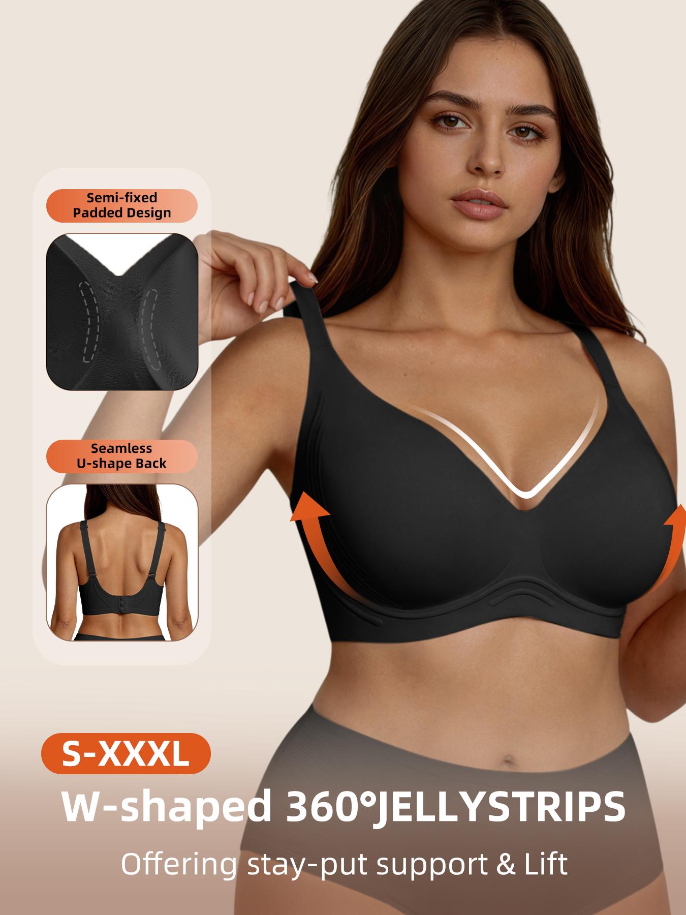 Jelly Wireless Women Comfortable Push Up Bras Wireless Seamless Full Coverage Bra Buttery Soft Everyday Tshirt Bra Perfect for Casual Use Wirefree Bra