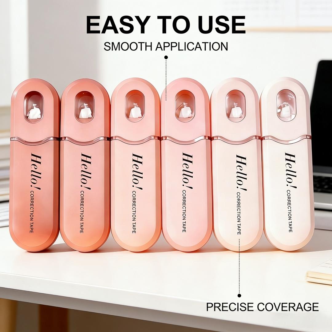 6pcs Large Capacity Style Correction Tape, Fashionable and Affordable, Multiple Colors Available, Ideal for Exams and Office Use