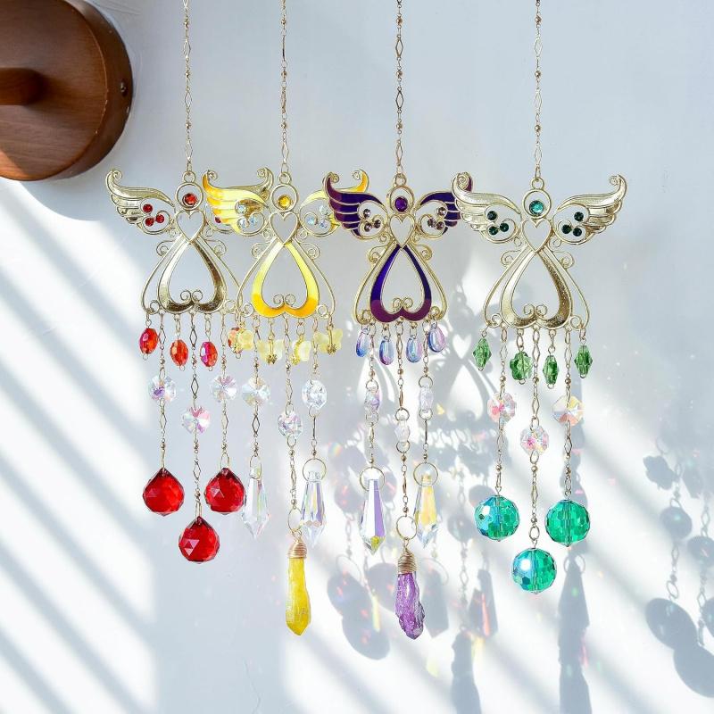 Stained Glass Window Hanging - Suncatcher Stained Glass Birds on Branch, Sun Catcher Crystals Hanging Rainbow Maker,Sun Catchers for Indoor Window Doors Room Home Decoration Hummingbird Gifts for Bird Lovers