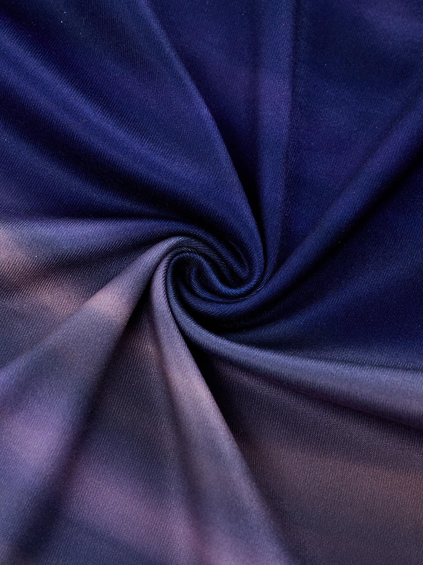 Women's Elegant Tie-Dye Gradient Bodycon Dress, Asymmetrical Neckline High Waist Split Back Long Party Dress, Plus Size Fashion