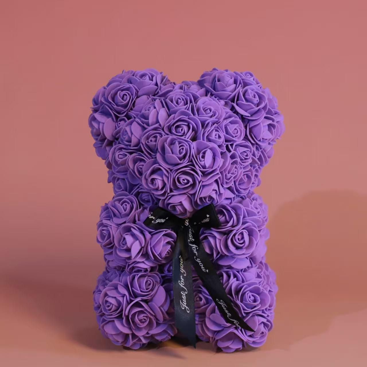 Rose Bear Made of Artificial Foam Roses, Perfect Gift for Valentine's Day, Mother's Day, Anniversary, Wedding, Birthday, Christmas