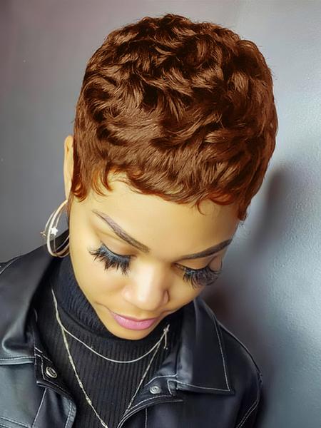 Short Pixie Cut Wigs Pixie Wig Black 99J 30# 4# Color Short Wigs for Women Short Curly Glueless Bob Wig Halloween Party Short Pixie Cut Wigs Pixie Wig Black 99J 30# 4# Color Short Wigs for Women Short Curly Glueless Bob Wig Halloween Party