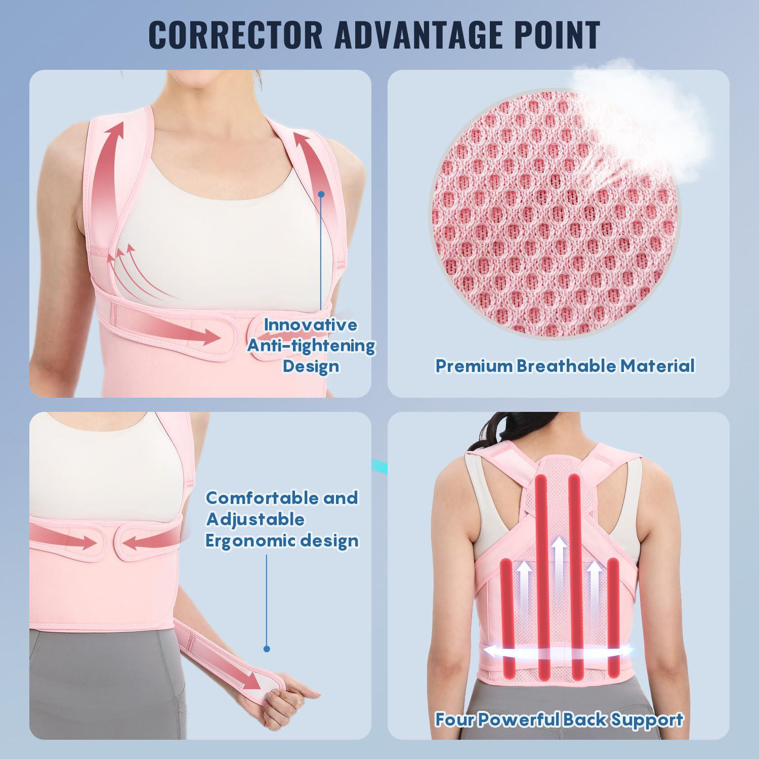 Posture Correction Back Support Strap full Support for Women and Men Adjustable shoulder posture Brace for Improve Posture Provide and Back Pain Relief