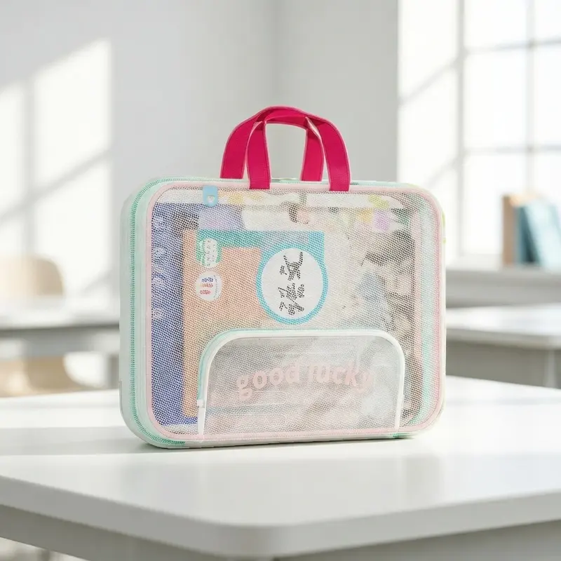 35x27cm Handheld Multi - Layer Subject Organizer Bag, Dopamine - Themed Document Pouch for Office School Supplies Storage,Document Pouch for Office School Supplies Storage