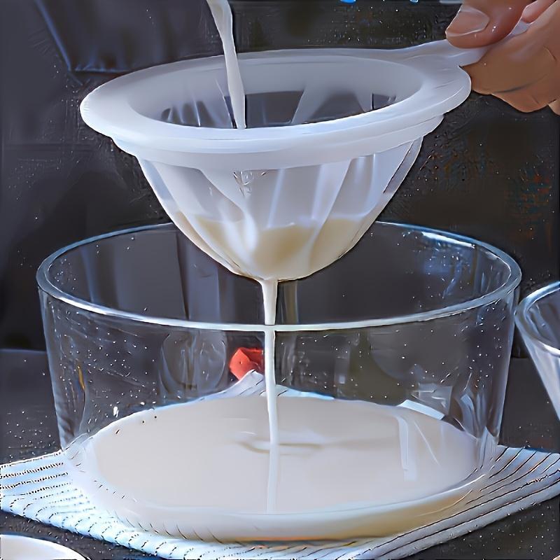 100 Mesh Fine Mesh Filter, Premium Kitchen Sieve Filter for Wine, Tea, Soy Milk, Baking, Food Strainer, Juice Flour Filter, Tea Juice Flour Soy Milk Strainer, Hanging Strainer, Suitable for Home Brewing, Kitchen Strainer, Kitchen