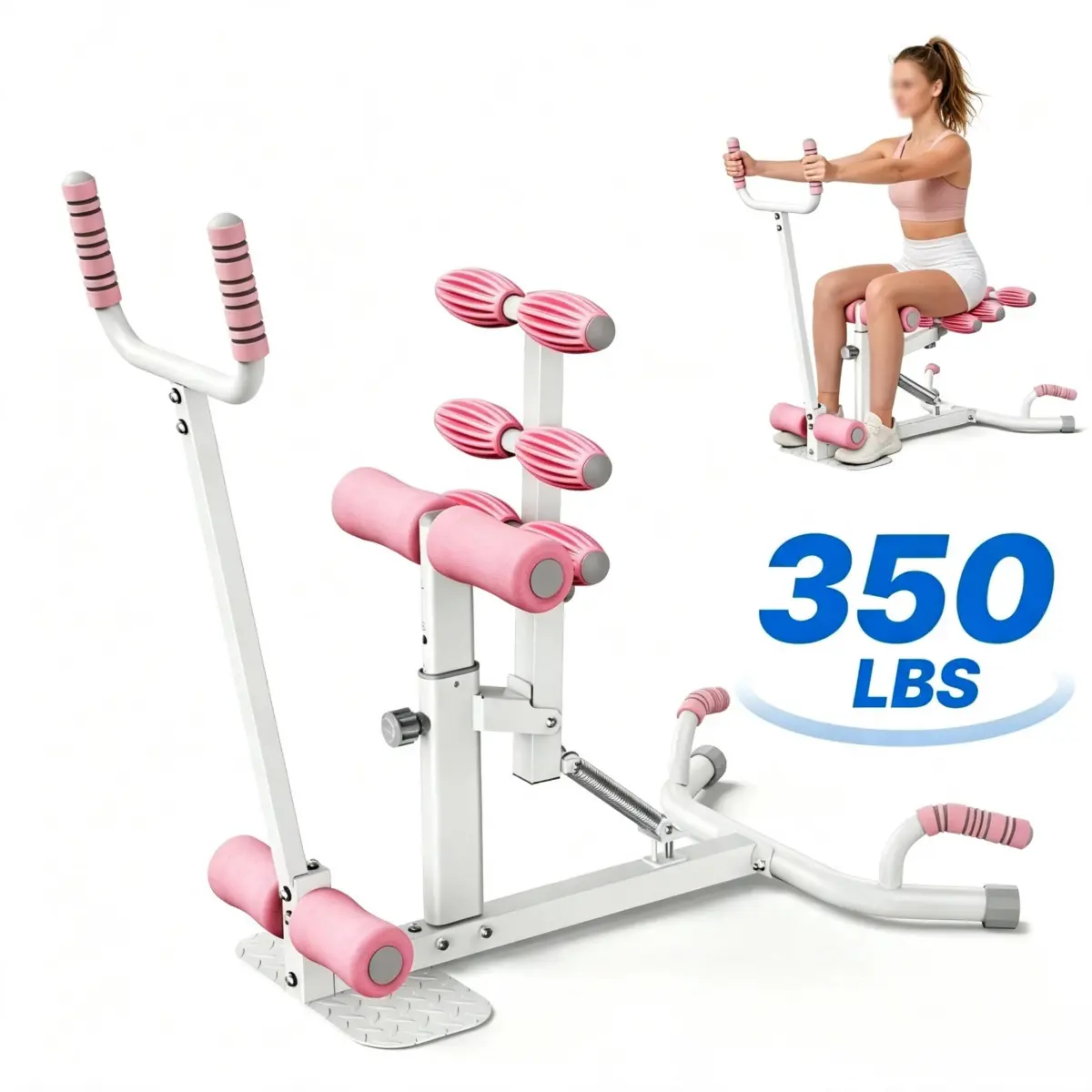 Unisex Adjustable Deep Squat Machine - Multi-Function Strength Training Equipment for Home Workouts, No Resistance Band Workout Needed