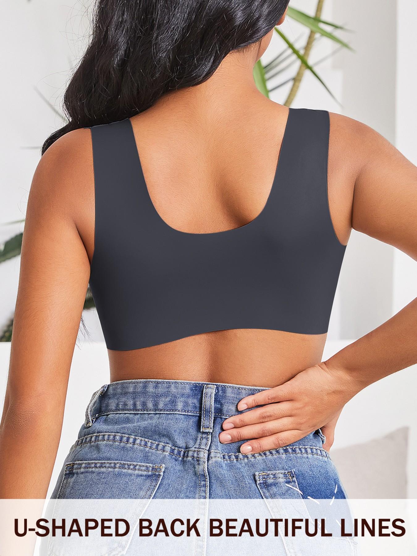 Women's Lace Patchwork Front Button Comfort Chic Elegant Lightweight Bralette, No Underwire, Soft and Breathable Innerwear, Perfect for Daily Wear, Womenswear