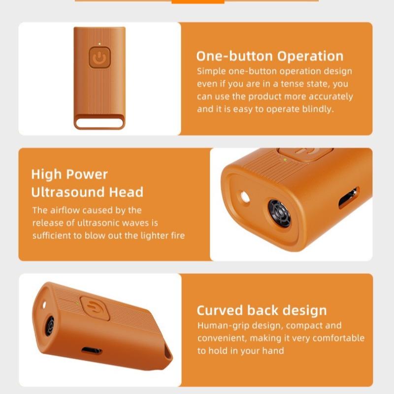 High Power Ultrasonic Dog Deterrent Tool - Handheld Anti Barking Training Aid - Rechargeable Stop Bark Device with Human-Grip Curved Design for Puppies & Large Dogs