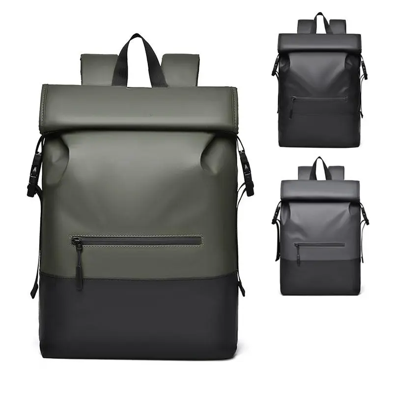 Men's Business-Casual Oxford Fabric Gym Backpack - Water-Resistant, Portable, Adjustable Honeycomb Adjust Straps, Universal Nylon-Poly, Office-Travel Understated Luxe High-Quality Bag