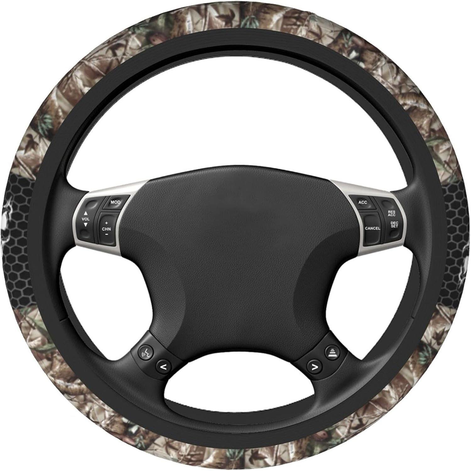 Camo Steering Wheel Cover  15 Inch Camo Wheel Cover Accessories Decorative Non-Slip Neoprene  Cover Realtree Wheel Cover Suitable For Women And Men Girls Suitable For  SUV  Van