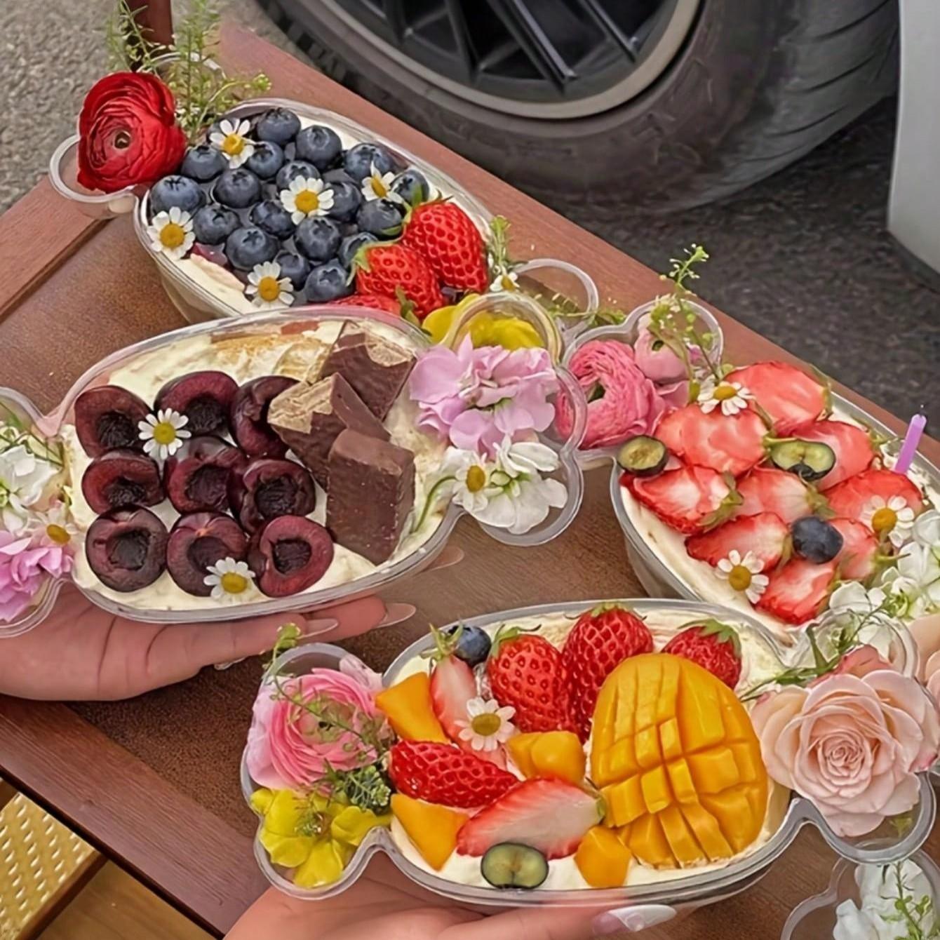 Candy Shape Cake Box with Lid, Transparent Style, Ideal for Birthday, Fruit Salad, Tiramisu, Party, Christmas, Wedding Decor