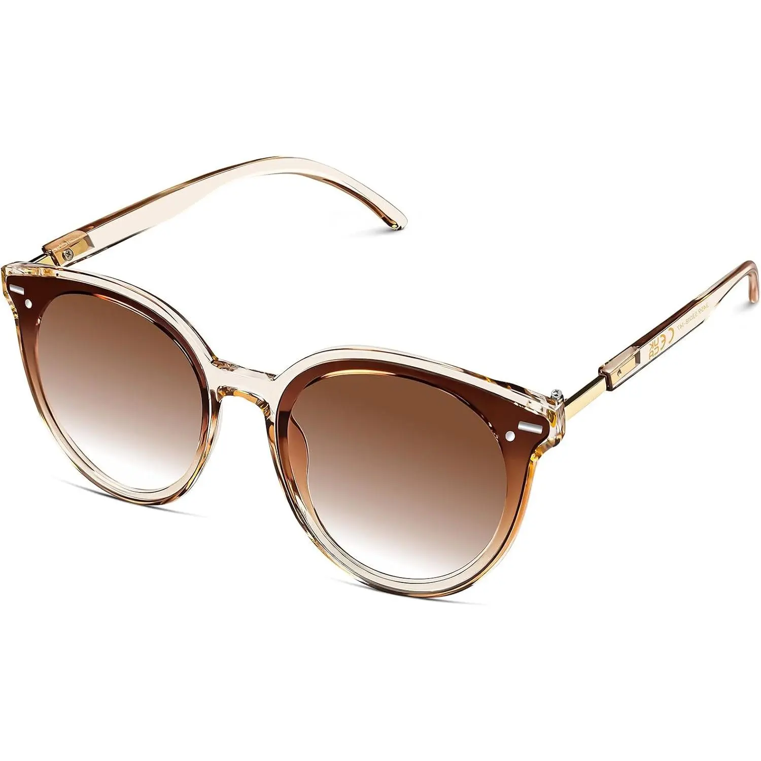 Women's Oversized Round Shape Sunglasses, Trendy Retro Large Frame Shades, UV400 Protection Fashion Sunnies