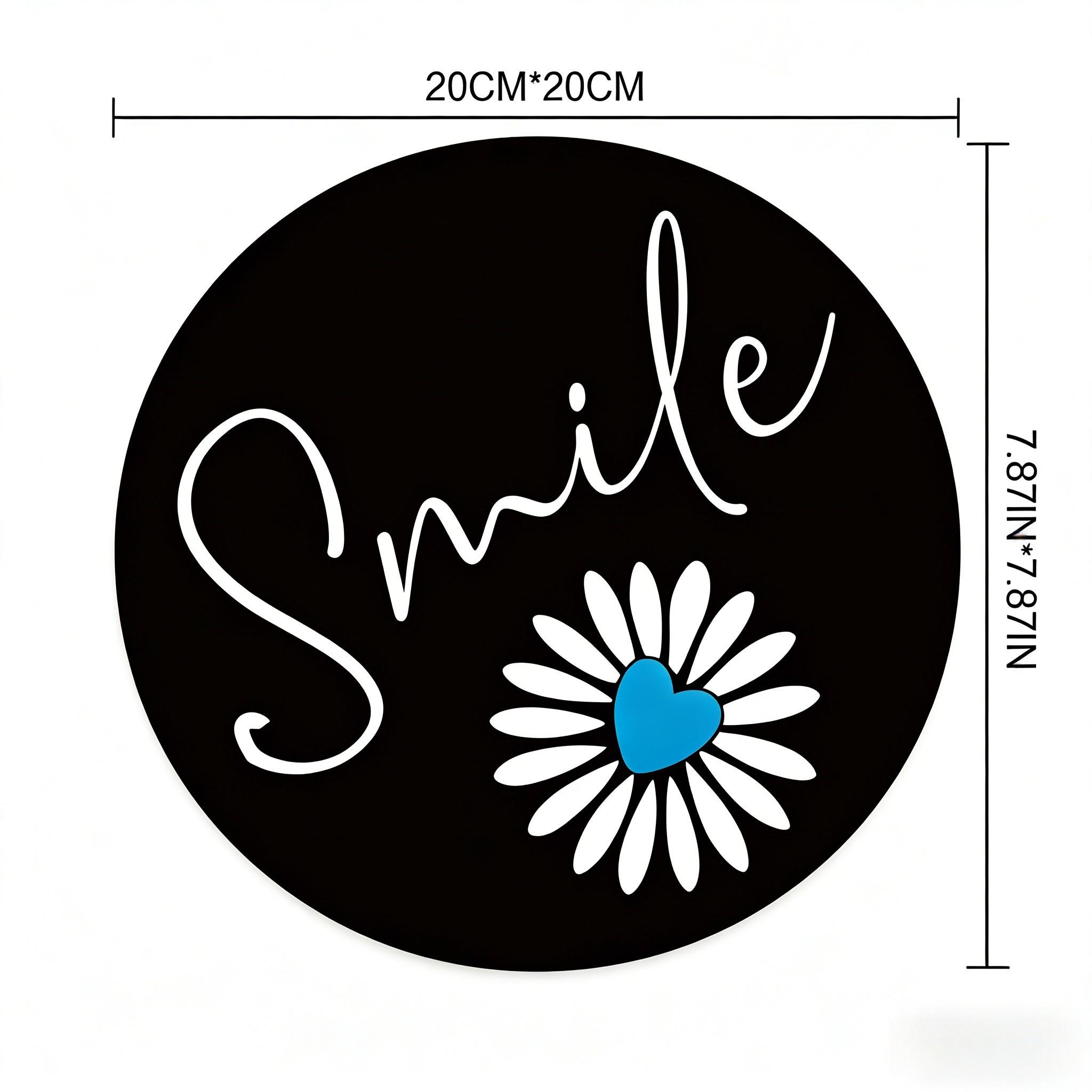 Fashionable Small Daisy Round Mouse Pad, Non-Slip Rubber Base, Gaming & Office Use, 7.87 Inch, Gift for Girls & Women