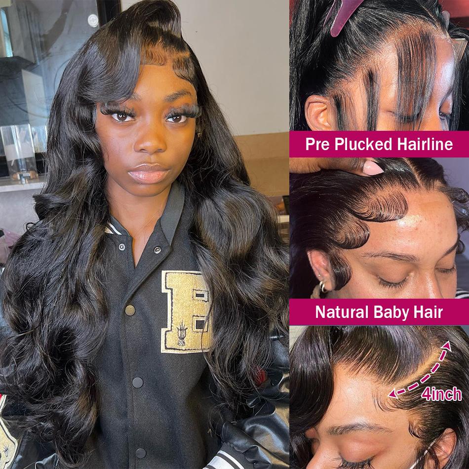 Bling Hair Body Wave 13x6 Lace Frontal Wig Human Hair Wigs For Women 180 Density 13x4 Lace Frontal Wig Brazilian Remy Hair Wig