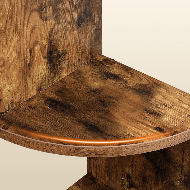 HOOBRO Snake Floating Corner ShelvesSet of 2, 4-Tier Wall-Mounted Corner Bookshelves for Living Room, Bedroom, Bathroom, Home Office Decor