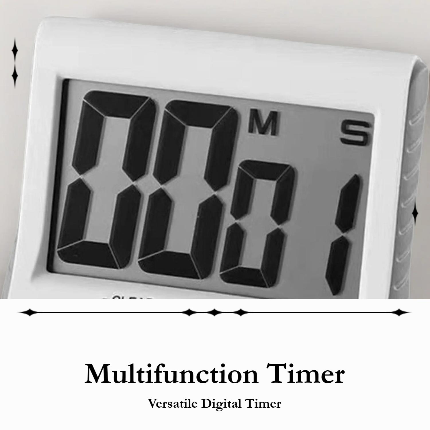Large Screen Multifunctional Electronic Timer, Digital Timer, Magnetic Design, Countdown, Alarm, Stopwatch, Kitchen Baking, Office Study, Bedroom, Gym
