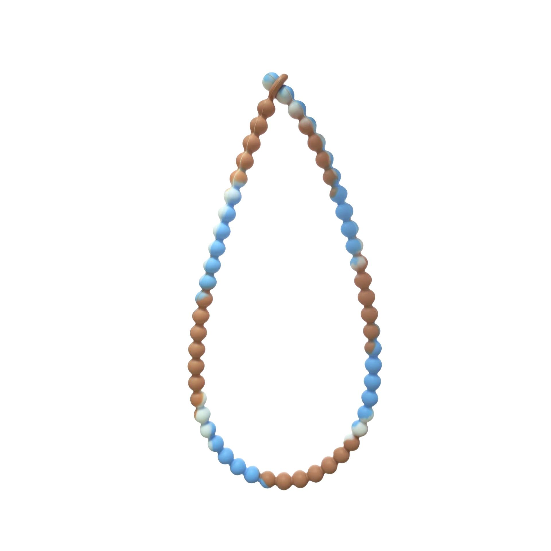 Random Color Chewable Necklace Bracelet Set, 2 Counts Colorful Elastic Necklace Bracelet, Sensory Impairment Relaxation Anxiety Relief Toy