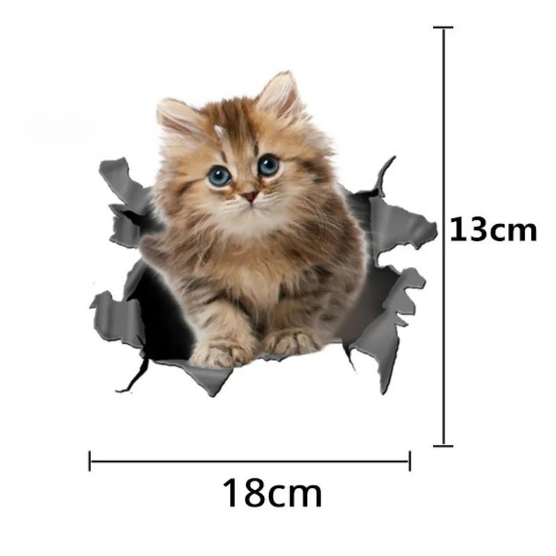 Car Personalized Decoration 3D Cute Cat Head Sticker, Creative Funny Vinyl Car Decal, Unique Vehicle Accessories for Fun and Style