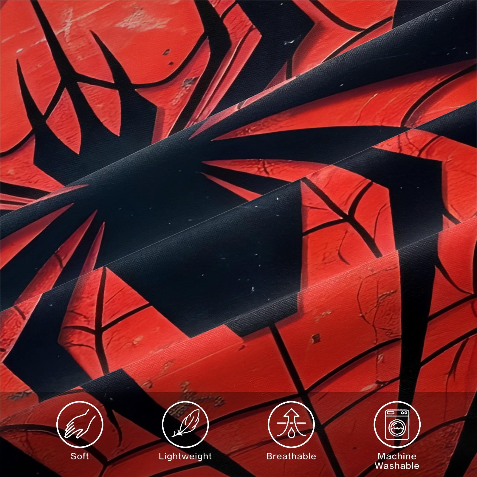 Spider Pattern Bedding Set (1 Fitted Sheet + 2 Pillowcases), Deep Pocket Fitted Sheet, Modern Home Essential Decorative Bedding