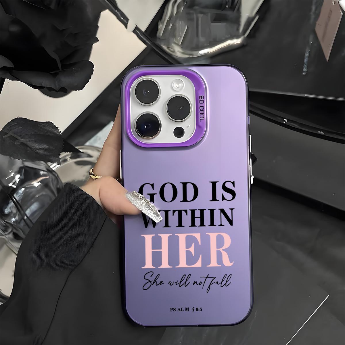 Bible Verse Psalm Pattern Shockproof Protective Case for iPhone 7 8 X Xsmax 11 12 13 14 15 16 17 Pro Max Plus Air XR 16E Matte Cover Christian Unique