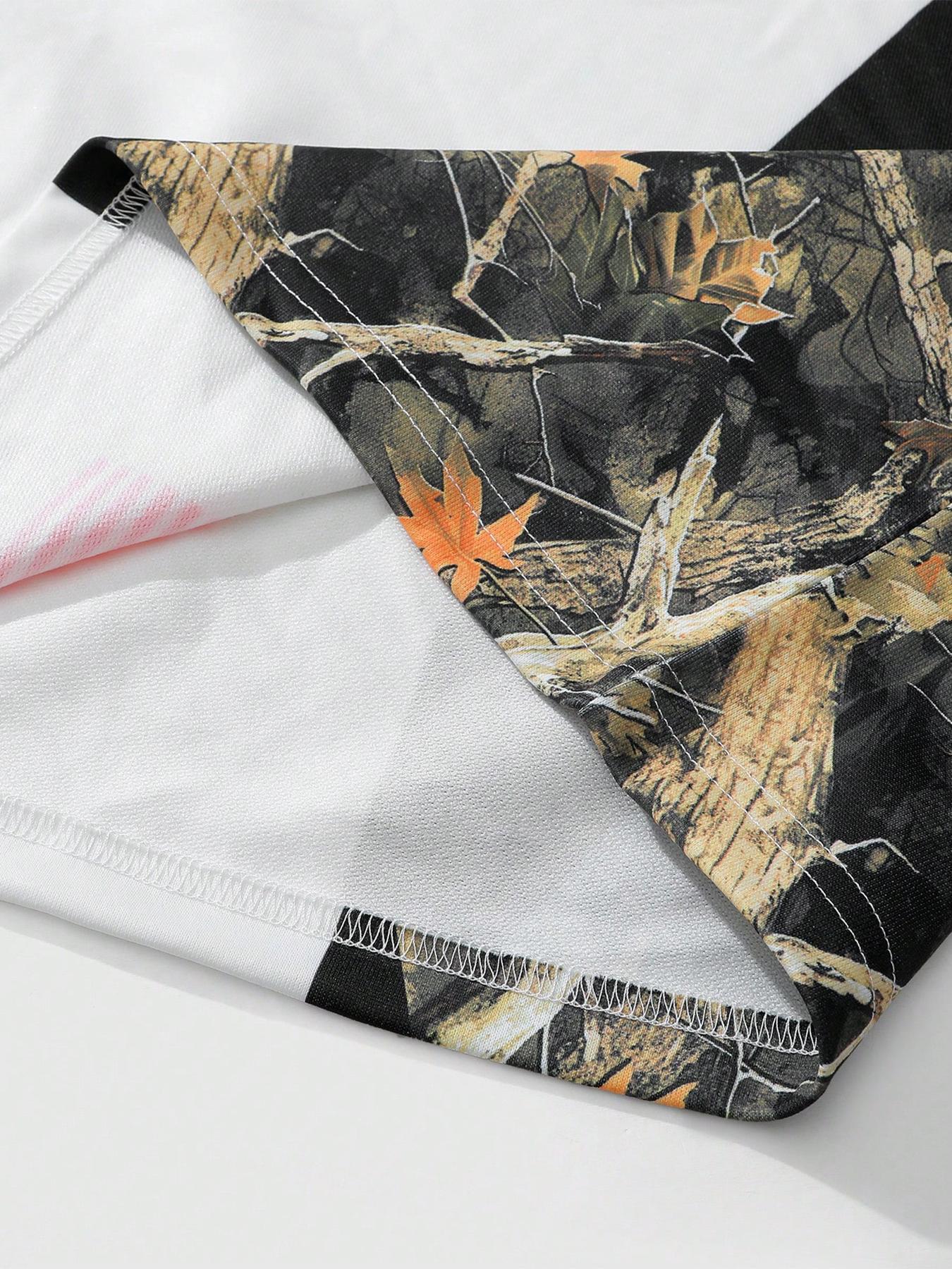 Men's Autumn Winter Comfortable Versatile Stylish Branch Ball Jersey, Trendy Sports Wear, Casual Fashion for Men, Athletic Sports Clothing