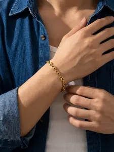 Stainless Steel Pig Nose Fashion Versatile Bracelet, Metal Bracelet, Stylish Accessory for Everyday Wear, Unisex Jewelry for All Occasions