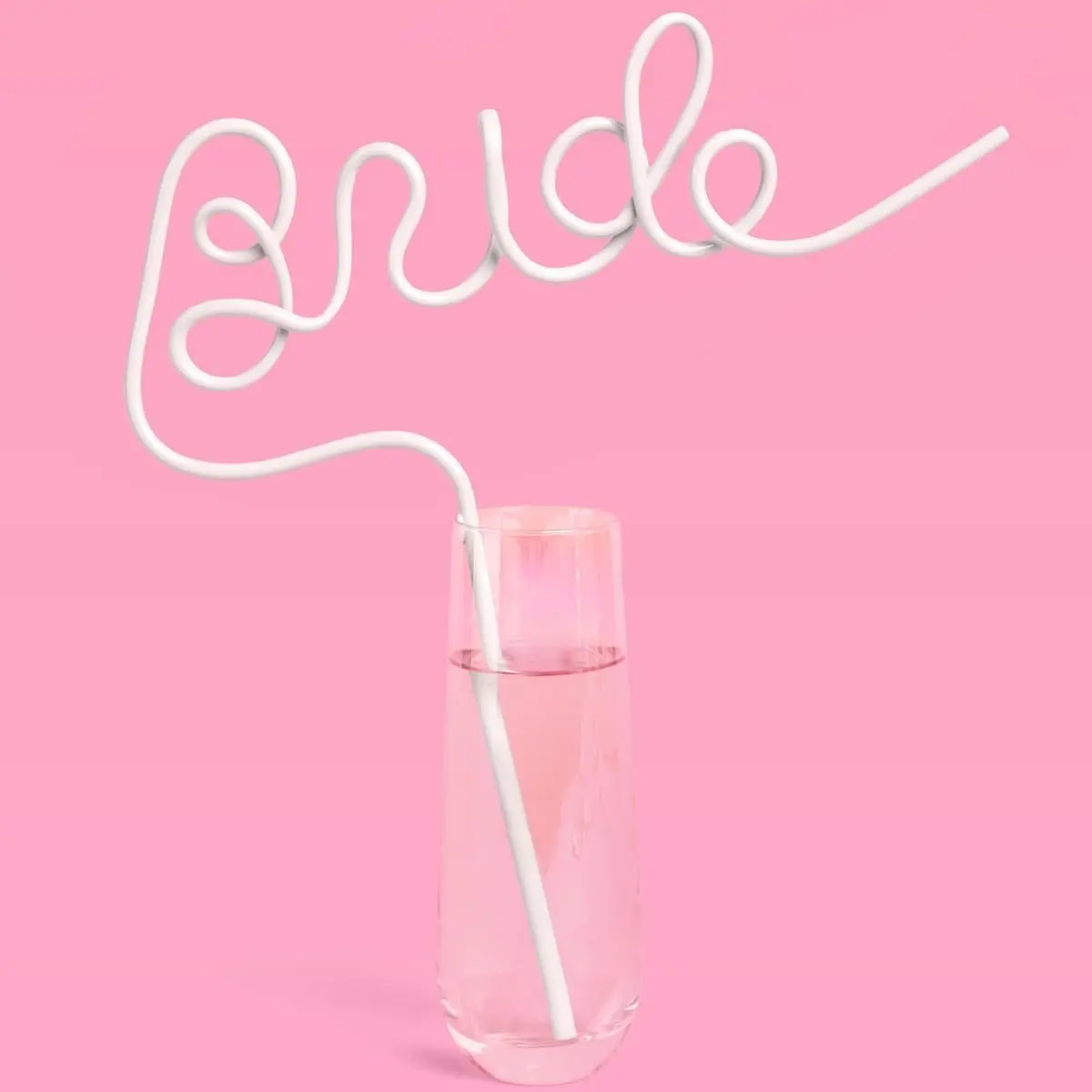 Bachelorette Party XL White Bride Straw | Bridal Shower Party Decorations | Bride To Be Gift