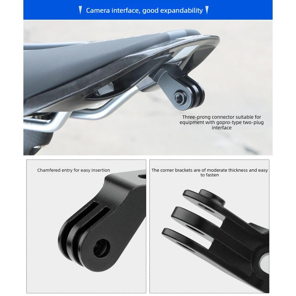 Tail light mount extension bracket, saddle bracket for action camera, compatible with SHIMANO and GOPRO for under-seat overhead mounting