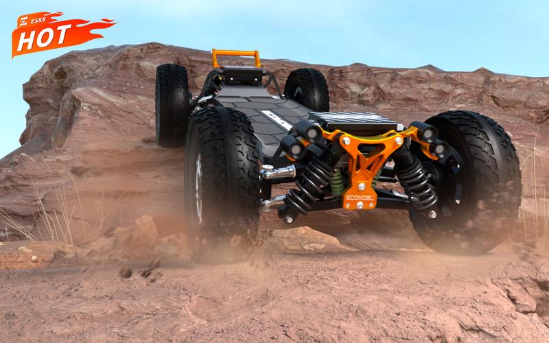 Ecomob M24 PRO 4WD 40T 12S5P Real Suspension Off-road Electric Skateboard with 3800W Motor & 9 Layer Maple Deck for Rugged Terrains