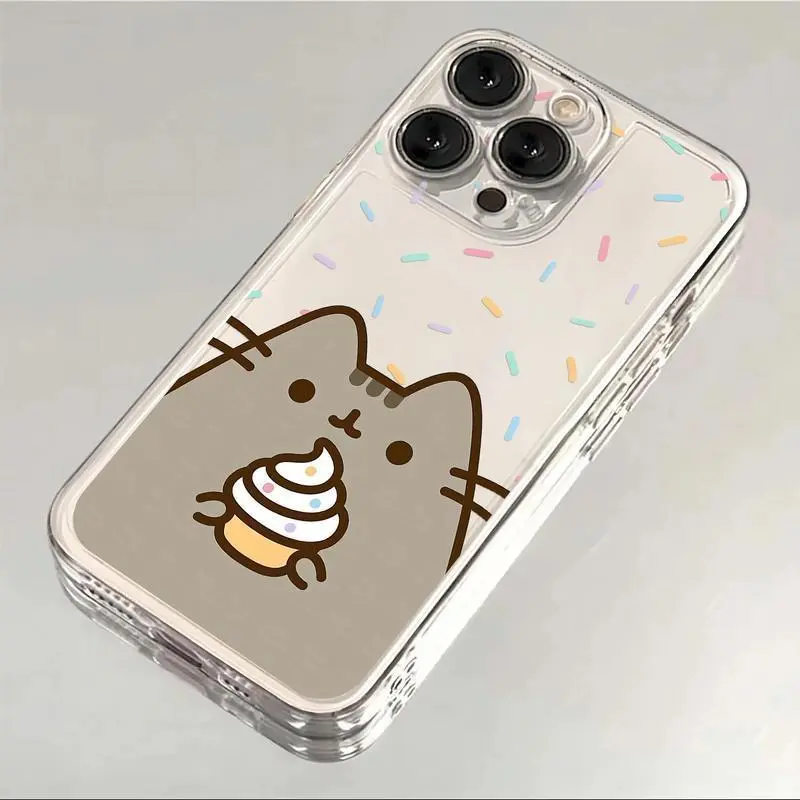Cartoon Cute P-Pusheens Cat Ins Phone Case for IPhone 17 16 15 14 13 12 11 Samsung S21 S22 S23 S24 S25 Mobile phone protector 17 Pro Max Transparent Soft Hot Cover- Protection Protective lovely  phone  case Protector Casing Cellphone Shockproof