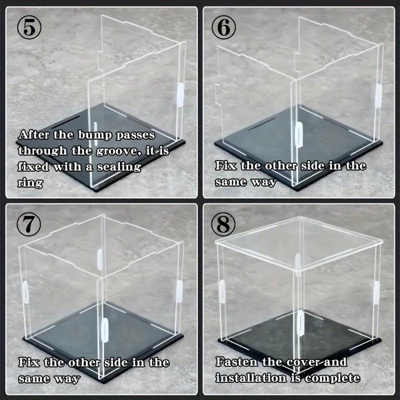 Transparent Acrylic Display Case, Stackable Doll Box, Vertical Assembly Stand, Base, Pop Character Dustproof Collector's Box
