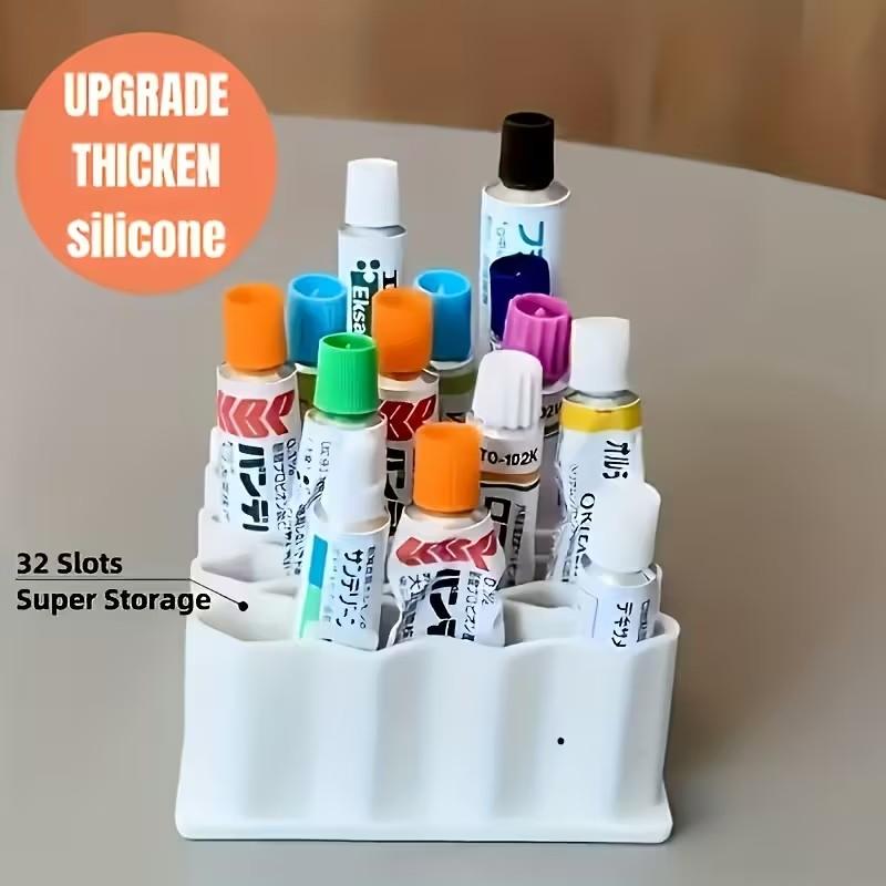 Wave Storage Box Set, 32 Grid Multi-Layer Vertical Organizer, Durable Desktop Shelf, Space-Saving, Easy Installation, Ideal for Home Office Clinic