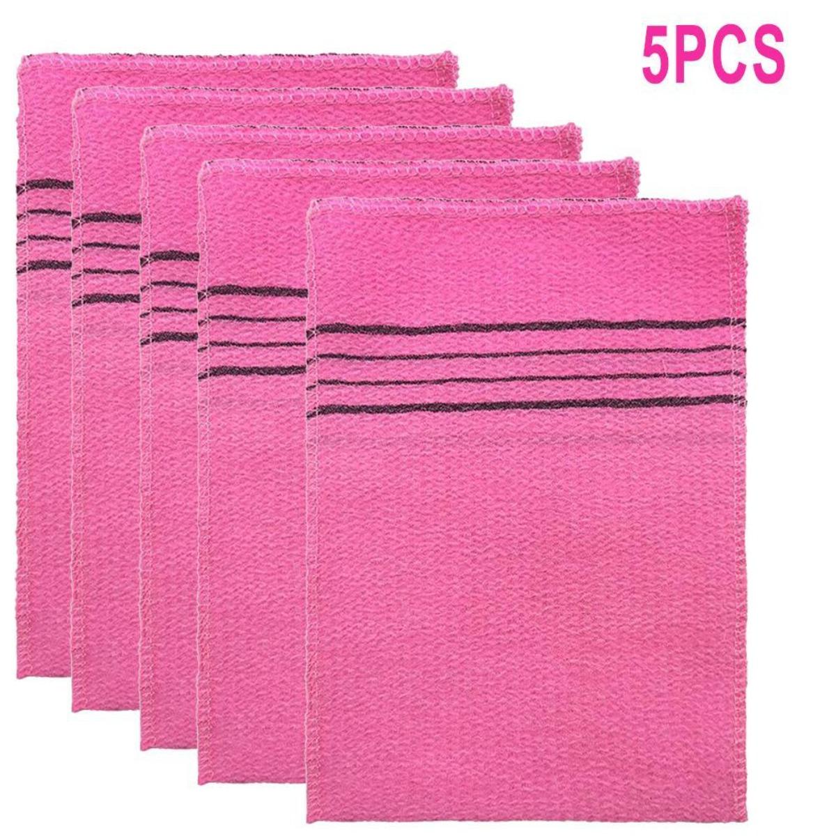 5PCS Korean Exfoliating Shower Gloves - Deep Cleaning Bath Mitts for Smooth Skin, Body Scrub (Personal Care for Camping & Hiking)