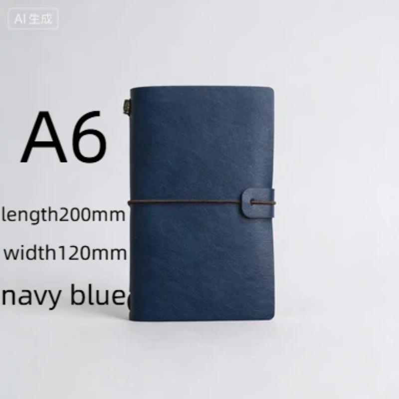 Creative A6 Bound Notebook with Kraft Paper Pages, Durable PVC Storage Bag, Ideal for Travel Diaries & School Supplies