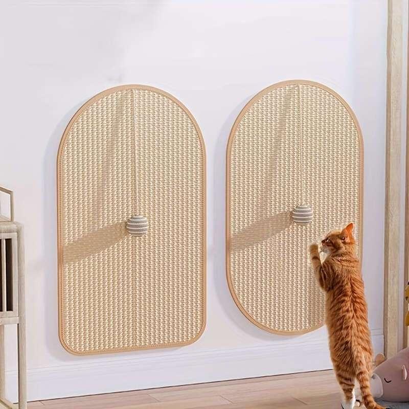 Cat Scratching Pad, 1 Count Wall Mounted Cat Scratcher, Cat Scratching Board, Pet Supplies for Indoor Cat, Cat Furniture, Cat Accessories