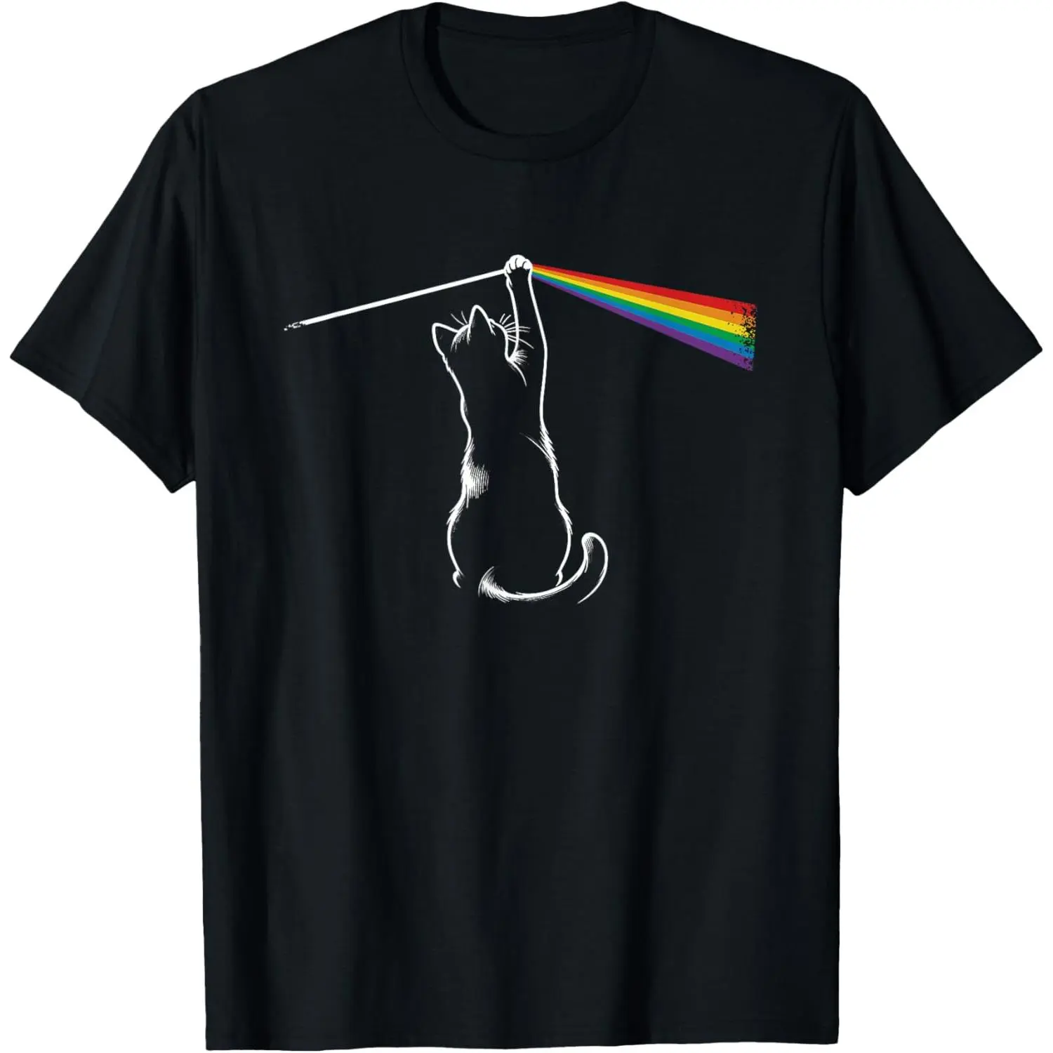 Playing with Light Cat Gift Men Kids Women Funny Cat T-Shirt