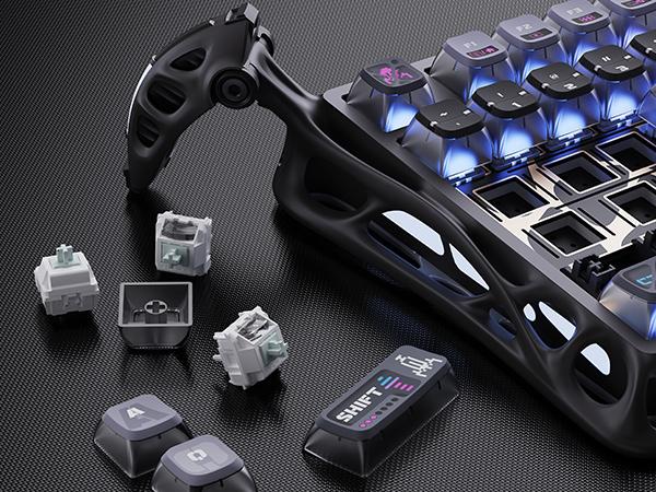 GravaStar Mercury K1 Pro 75% Wireless Mechanical Gaming Keyboard, Gasket Compact Custom Keyboard Hot-Swap Socket, Linear Switches, with RGB Backlit & Frame summerwins GravaStar Mercury K1 Pro 75% Wireless Mechanical Gaming Keyboard, Gasket Compact Custom Keyboard Hot-Swap Socket, Linear Switches, with RGB Backlit & Frame summerwins