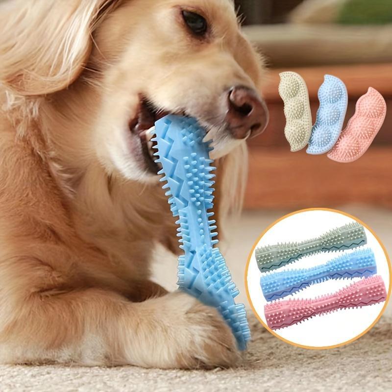 Dog Toothbrush Toy: Soft Rubber Molar Stick | Interactive Cleaning & Chewing for Small Breeds