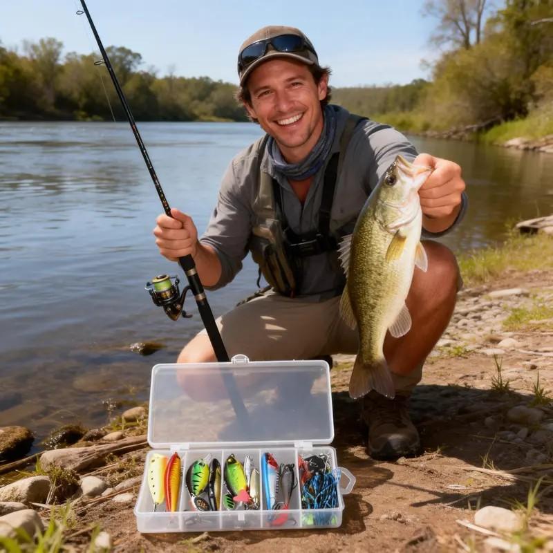 Multi-Style Hard Bait Lure Set, Artificial Fishing Lures Kit with Multi-Section Fish, Minnow, Crankbait, Pencil, Popper, Frog and Topwater Crank Baits, Fishing Tackle, Fishing Equipment, Outdoor Fishing Equipment