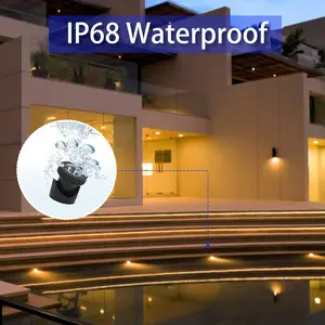 Warm White Pond Lights, 2500K Underwater Weighted Pond Light IP68 Waterproof Submersible Fountain Lights for Pond Fountain Waterfall,1 Lights