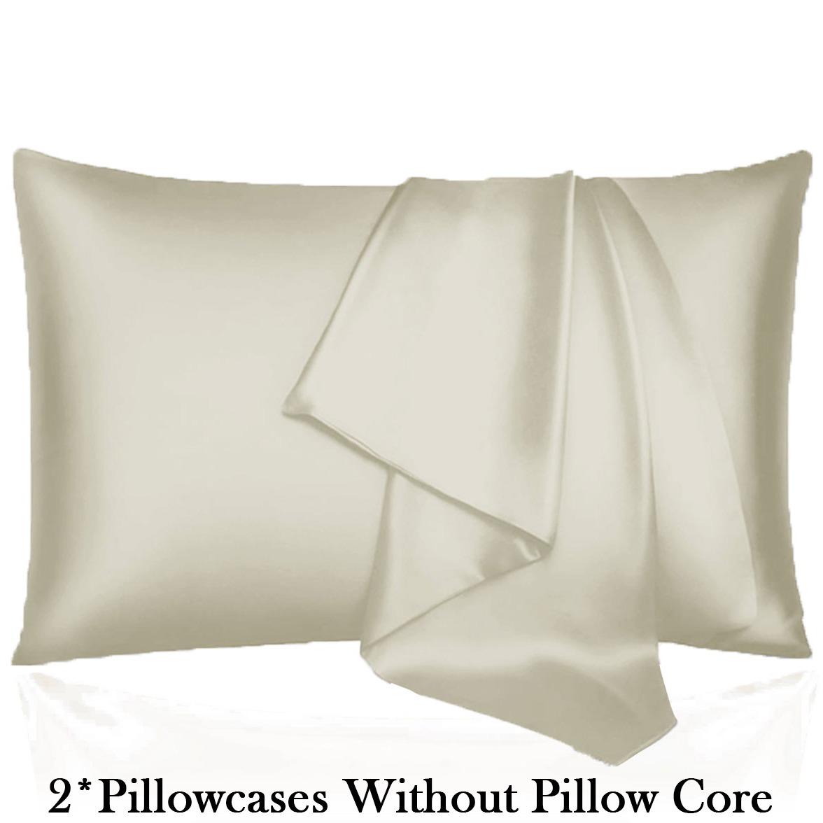 2-Pack Satin Pillowcases.Gentle on skin and hair, breathable, smooth and cool.Ideal for a comfortable night's sleep