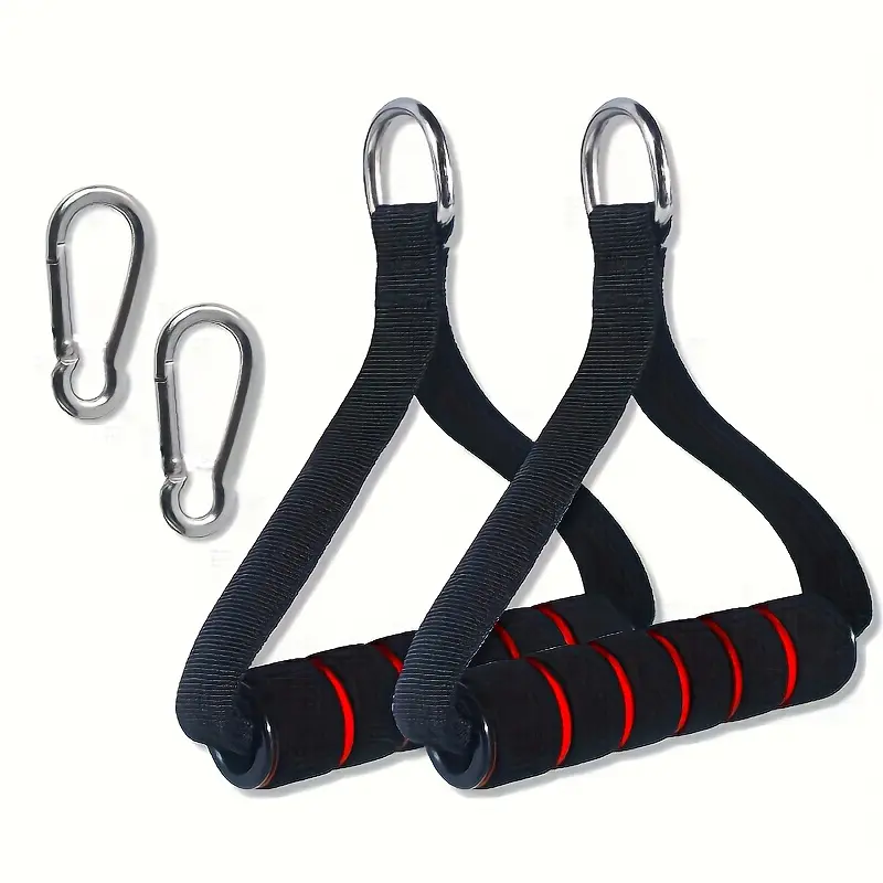 Fitness Grips Set with Comfortable Non-Slip Foam Handles and Durable Nylon Webbing, Ideal for Home Gym Strength Training, Home Workout and Multi-Functional Equipment Accessories