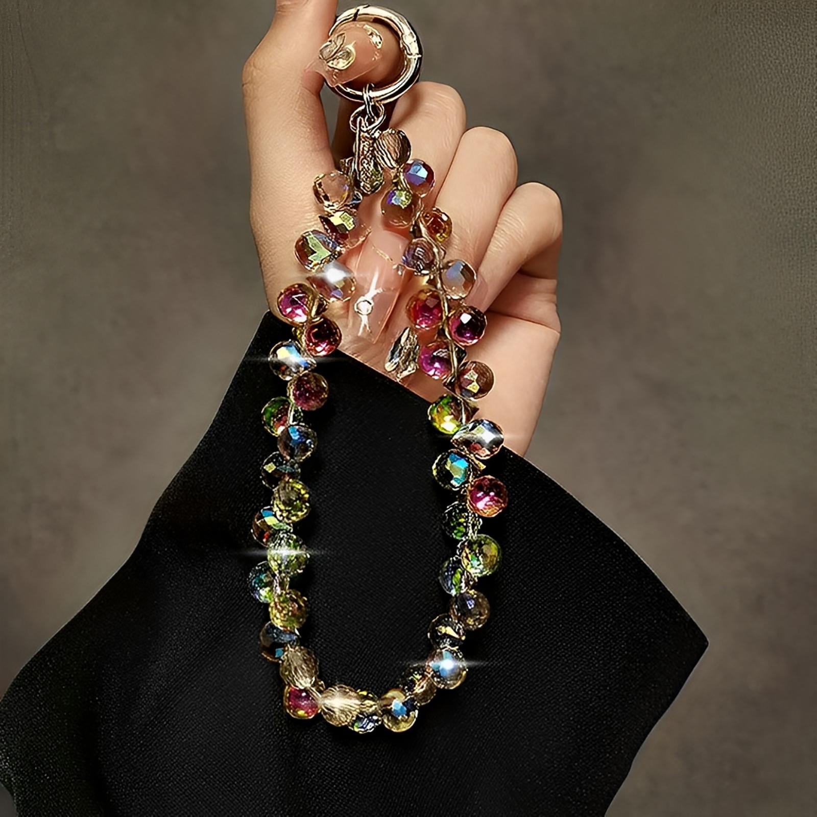 Sparkling Beaded Cellphone Wrist Strap Durable Plastic Smartphone Bracelet for Women Girls, Easyinstall Keychain & Pursecharm Accessory, Bling Bling Phone Lanyard for Keys & Purses Sparkling Beaded Cellphone Wrist Strap Durable Plastic Smartphone Bracelet for Women Girls, Easyinstall Keychain & Pursecharm Accessory, Bling Bling Phone Lanyard for Keys & Purses