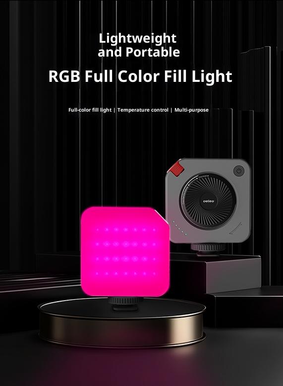 Portable Rechargeable Smartphone Fill Light - Adjustable Temperature Modes, Dual-Color On-Location Lighting for Live Streaming, Photography, Ideal Camera & Phone Tech Accessories Gift