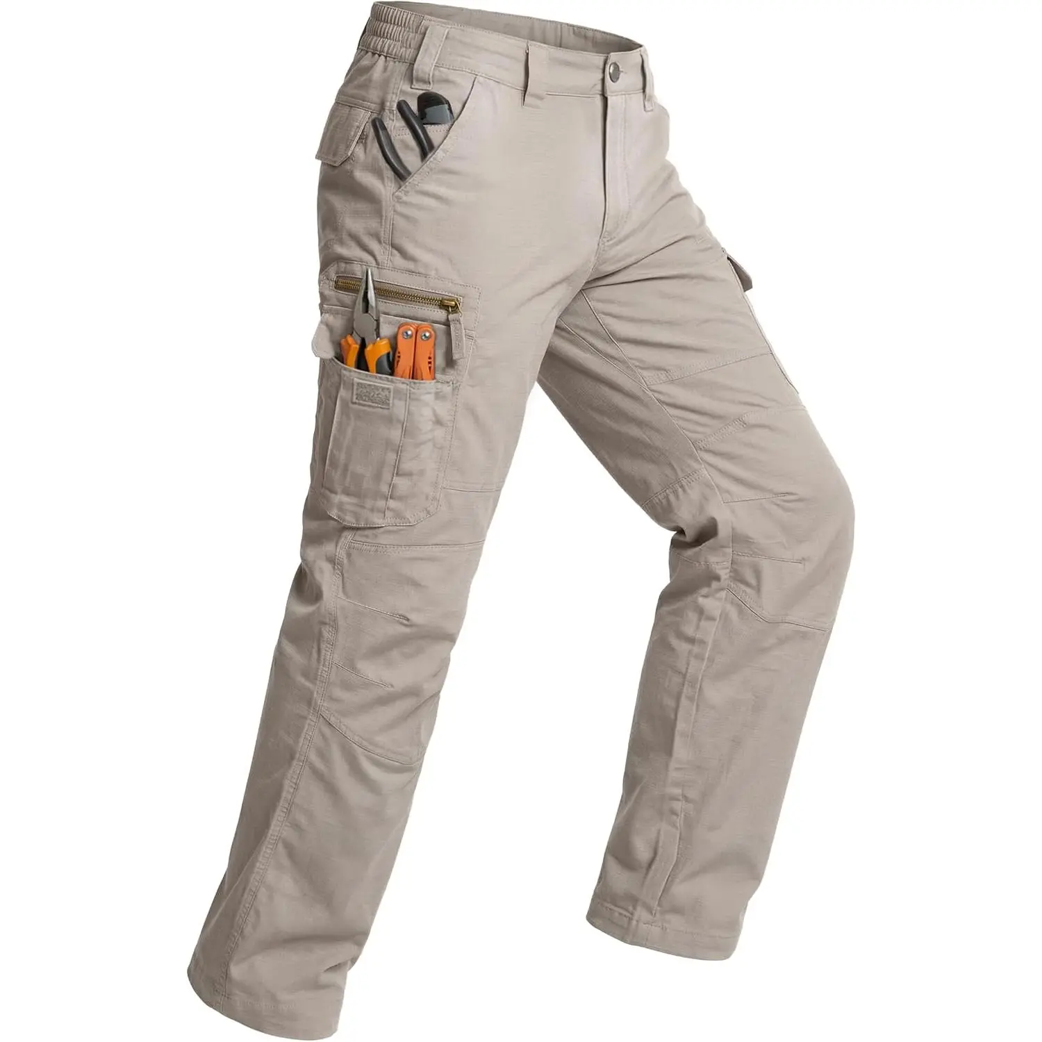 Arunlluta Work-Pants-Men-Ripstop-Tactical-Cargo-Pants-Water Resistant-Mens-Hiking-Pants-9 Pockets-for Outdoor Worker