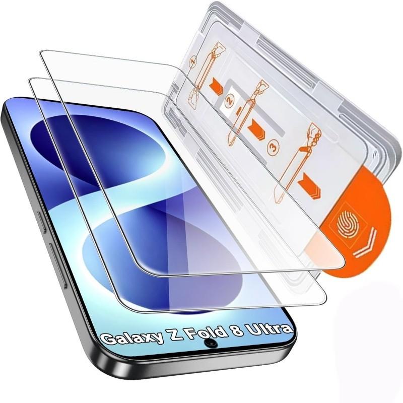 2pcs Samsung Galaxy Z Fold 8/7/6 8 Ultra 5g Screen Protector, Smartphone Accessories, Tempered Glass, Bubble-Free, High Transparency, Dust Free, Easy Install