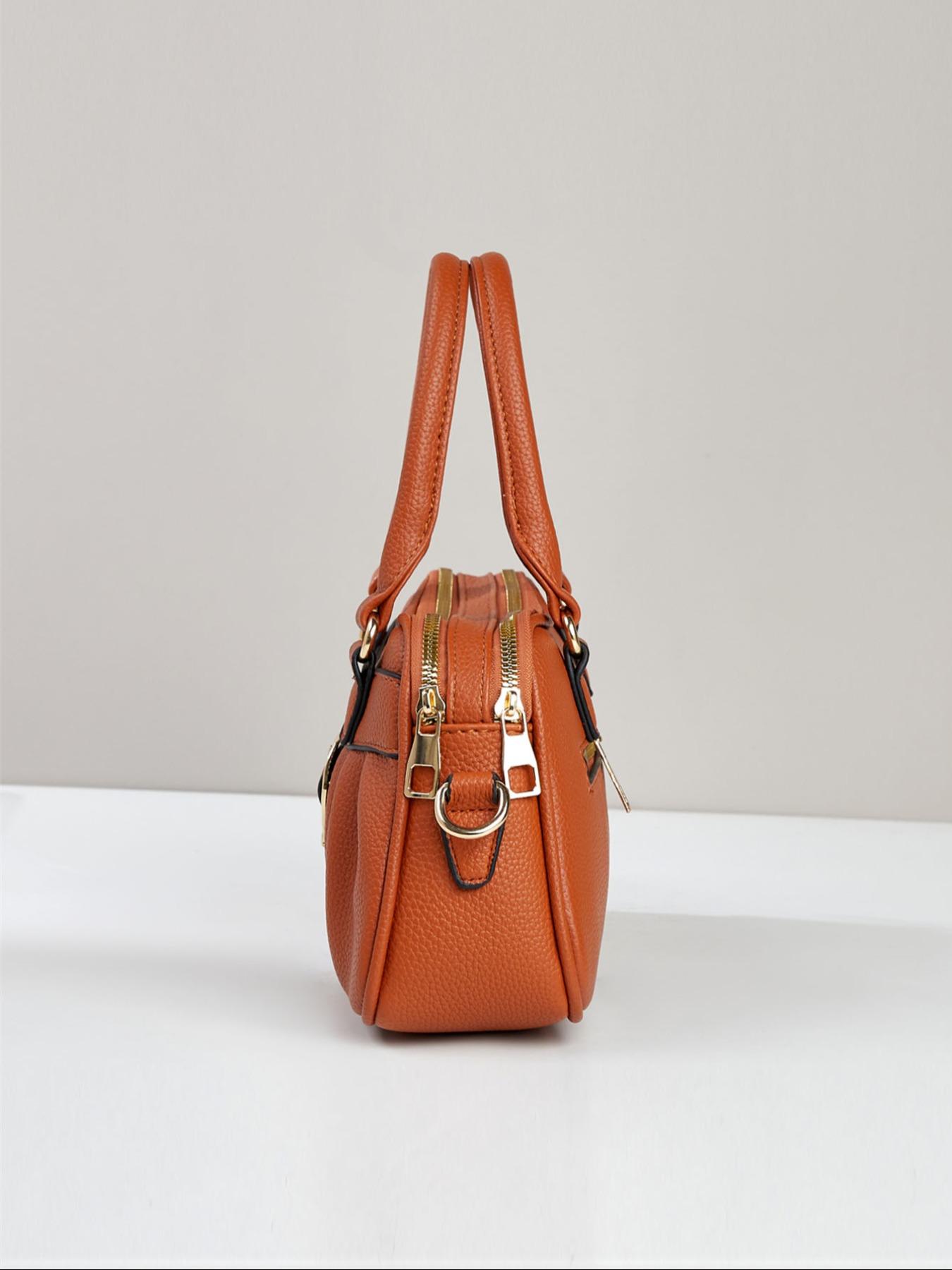 New Simple Women's Handbag Classic Elegant Fashion Durable Easy Carry Versatile Casual All-Seasons Large Capacity Shoulder East West Crossbody Bag, PU Leather Handbag, Casual Shoulder Purse, Casual Bags