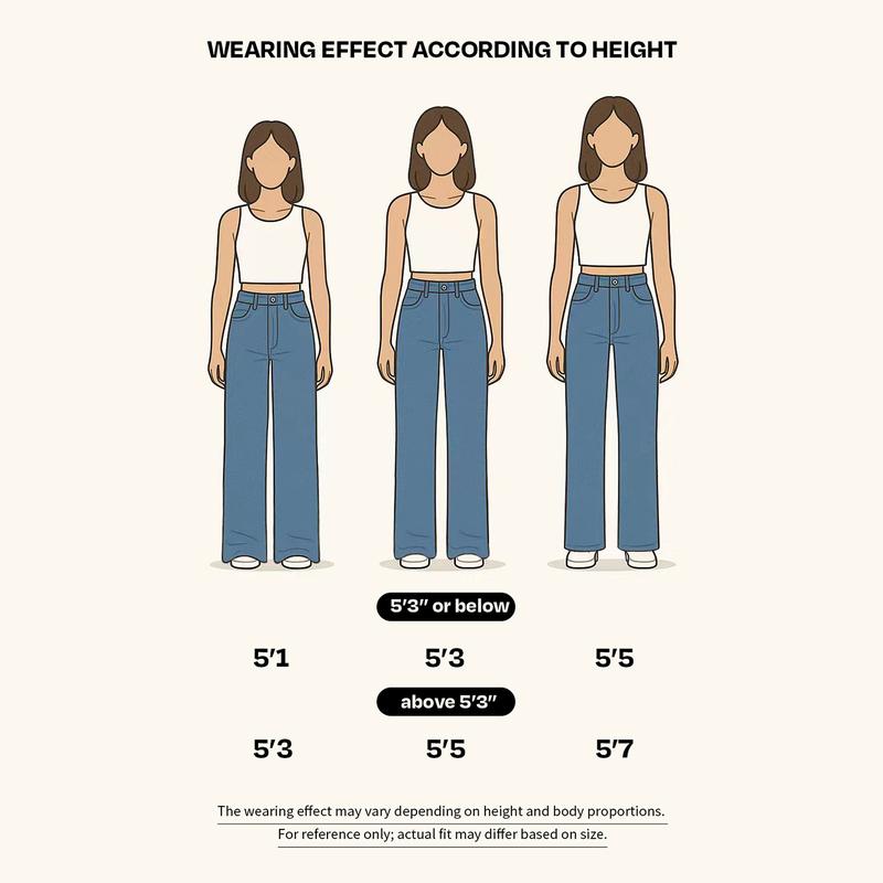 KatchMe Women's Slouchy Denim High Waist Multi-Pocket Wide Leg Jeans, Classy Denim Trousers for Women, Stretch Baggy Jeans Outfits